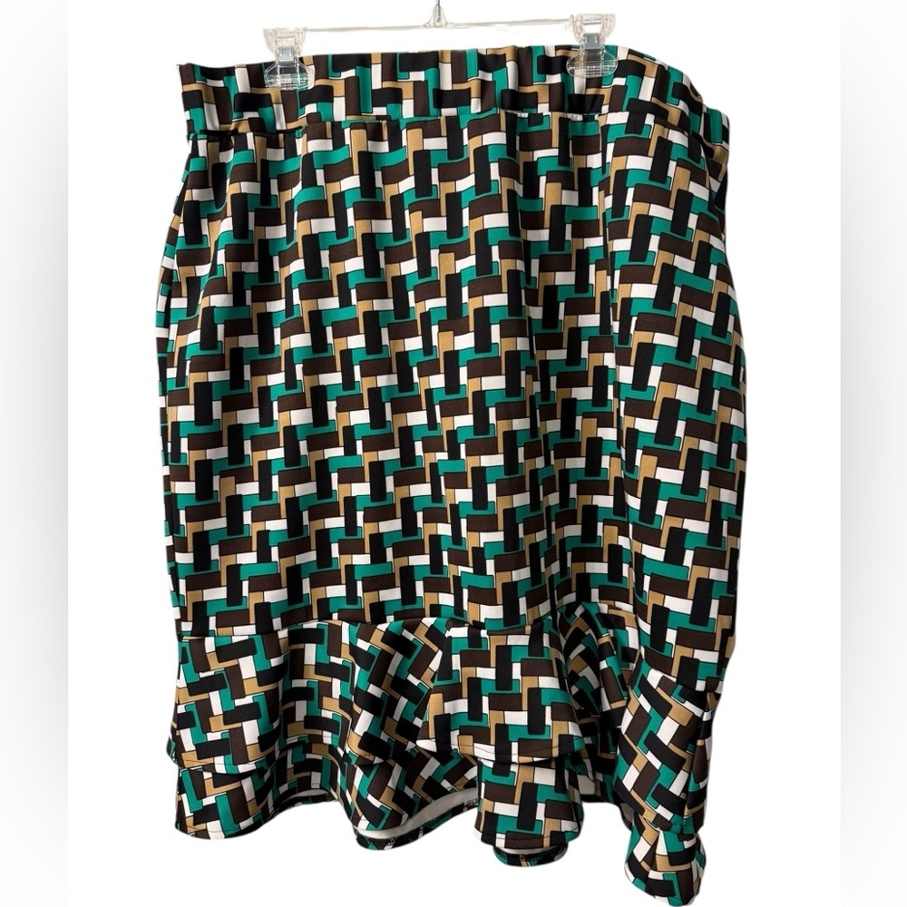 Women’s Ashley Stewart skirt with ruffles with elastic waistband NWOT Size 26/28